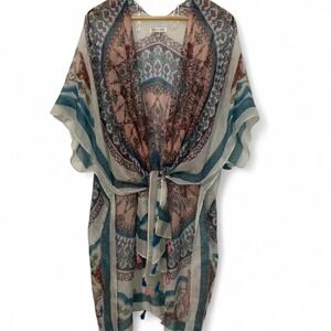 Bohemian-style sheer beach cover-up